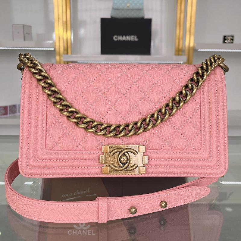 Chanel 2.55 Classic A67086 Fine ball patterned diamond plaid light pink antique copper buckle